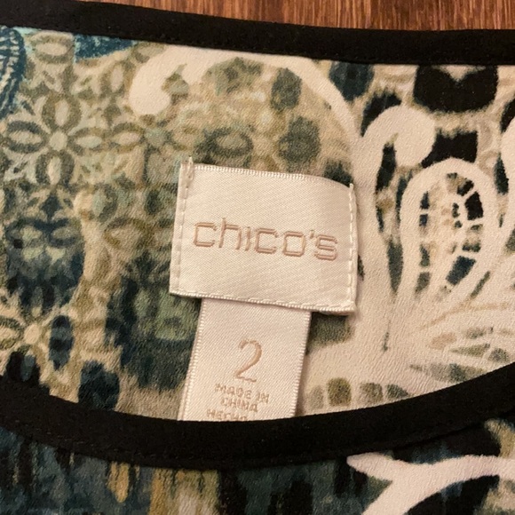 CHICO’S women’s long sleeve scoop neck tunic. Dressy casual, flowy, size XL - Picture 6 of 8